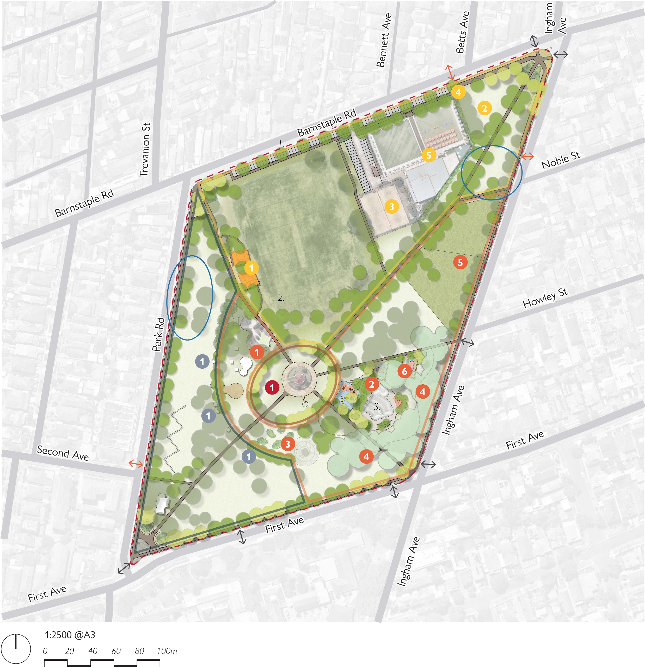 Five Dock Park Masterplan - overview