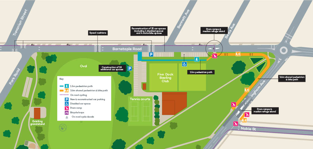 Five Dock Park Bike Map