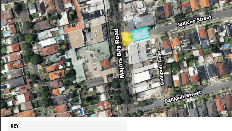 Map showing proposed event space in Jellicoe Street, Concord