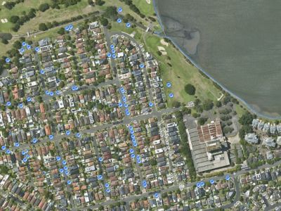 Birds eye view map of Zoeller Street and surrounds