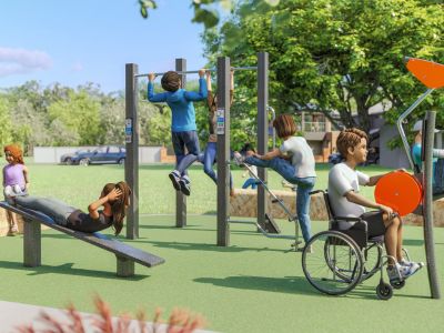 Image render of outdoor gym
