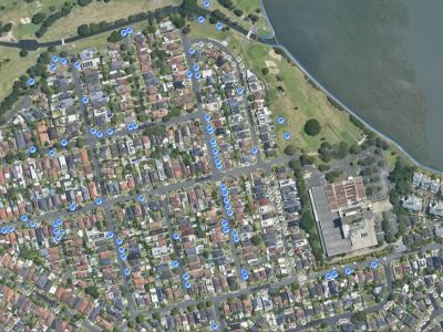 Birds eye view map of Zoeller Street and surrounds